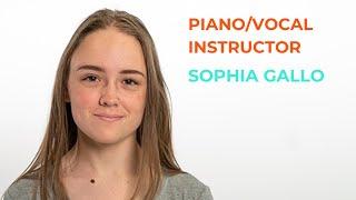 Meet piano/vocal instructor Sophia Gallo!