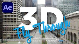 Fly Through 3D Camera Text Effect Adobe After Effects Tutorial