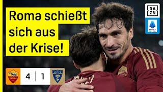 Befreiungsschlag der Roma! Hummels & Co dürfen wieder jubeln: AS Rom - Lecce | Serie A | DAZN