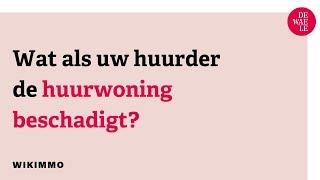 Wat als uw huurder de huurwoning beschadigt? - Wikimmo