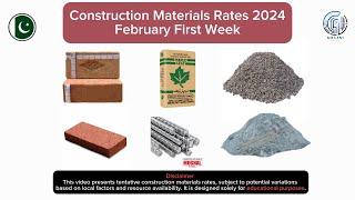 Construction materials rates Pakistan