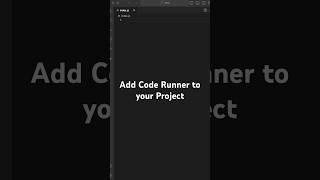 How to add code runner to your project #coderunn #codeproject