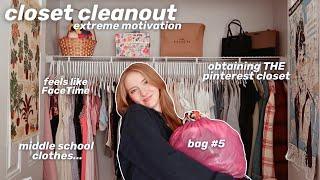 EXTREME CLOSET CLEANOUT! + winter reset  organizing, decluttering, extreme motivation, self-care!