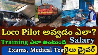 How to become a Loco Pilot in Telugu || లోకో పైలెట్ అవ్వడం ఎలా || Train Driver Education Fee Exam