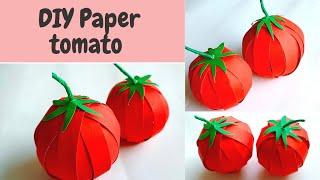 How to make paper tomato | diy paper tomato | 3d paper tomato craft