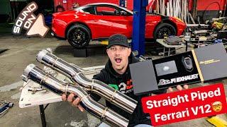 I STRAIGHT PIPED MY V12 FERRARI AND SOUNDS LIKE A F1 CAR! *INSANE SOUND*