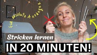 STRICKEN LERNEN in 20 Minuten für absolute ANFÄNGER - das ultimative Zusammenfassungsvideo!