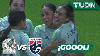 ¡EL TERCERO! Reyes define de primera | México 3-0 Tailandia | Amistoso Femenil 2024 | TUDN