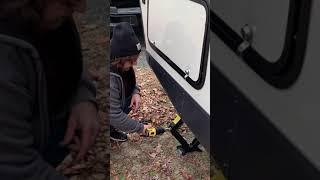 Happy Wife? Happy Campers! DeWalt Atomic Cordless Drill for RV Stabilizers, #shorts