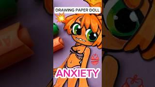 INSIDE OUT 2 - making ANXIETY(ง ◉ _ ◉)ง*pApEr dOlL* #anime #insideout #handmade #artchallenge #art