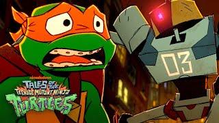 NEW SERIES: Tales of the Teenage Mutant Ninja Turtles | Mikey's CHASED by a Robot!  | Full Scene