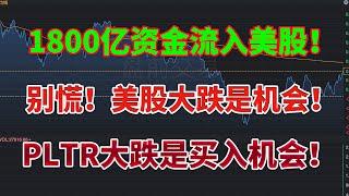 别慌！美股大跌是机会！1800亿资金流入美股！PLTR大跌是买入机会！特斯拉大跌，支撑位在哪里？是买入机会吗？英伟达如何操作？美股分析 #特斯拉 #英伟达 #tsla #pltr