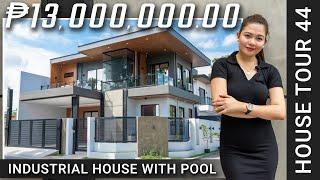 A CORNER LOT AND MODERN INDUSTRIAL HOUSE WITH POOL FOR SALE IN ANGELES CITY PAMPANGA • House Tour 44