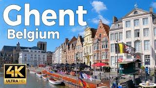 Ghent, Belgium Walking Tour (4k Ultra HD 60fps) – With Captions