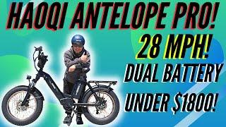 HAOQI ANTELOPE PRO: 28mph Top Speed, Dual Batteries up to 85-Mile Range - ONLY $1799!