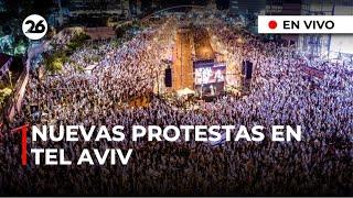  AHORA | Manifestantes en TEL AVIV marchan mientras NETANYAHU se dirige al CONGRESO DE EEUU