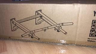 Wall Mount Pull Up Bar with Four Grip Positions unboxing and assembling instructions