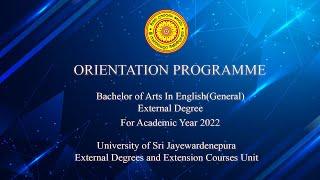 Bachelor Of Arts In English (General) External Degree Programme