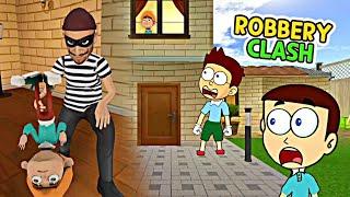 Robbery Clash Thief Pranks - Android Game | Shiva and Kanzo Gameplay