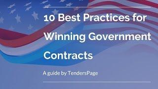 Government contract jobs -10 Best Practices for Winning Government Contract Jobs -  TendersPage