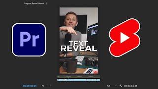 Text Reveal in Adobe Premiere | #shorts solutions