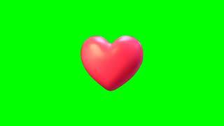 3d love moji  green screen  // social media