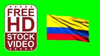 Free Stock Videos – Colombia flag waving on green screen 3D animation