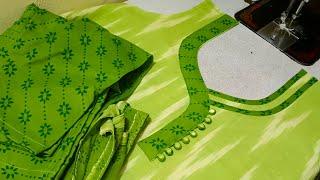 Very easy and Beautiful Chudi neck design cutting and stitching #trending #salwar #design #kurti