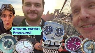 BRISTOL ENGLAND WATCH PROWLING! Fears Watch Co! Horological Underground:The KOPF Skull Watch!