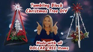 Dollar Tree Tumbling Block 21in. Christmas Tree DIY