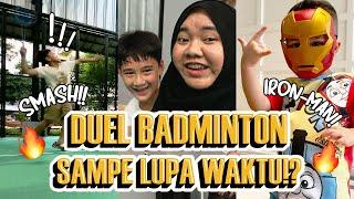 KERINGETAN! BATTLE BADMINTON SIAPA YANG MENANG!!!!