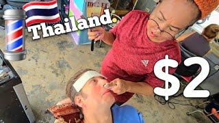 40 Yrs a BARBER GETS RESPECT ANY WAY YOU SLICE IT! (ASMR relax & be satisfied) Pattaya, Thailand 