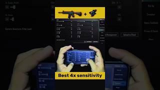 sensitivity 4x no Recoil Spray | 3.6 update #shorts #sensitivity #bgmi