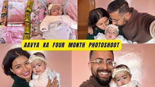 Aavya Ka Four Month Photoshoot // Is Baar Aavya Ki Photo Click Karne Mai Aaye Bahut Dikat