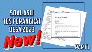 (Part 1) SOAL ASLI!!! 100 SOAL UJIAN PERANGKAT DESA 2023 (1-25 SOAL)