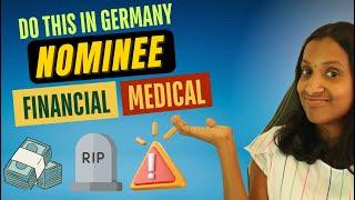 Do this in Germany | How to add Nominee for Health and Financial stuffs in Germany | Vollmacht