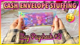 CASH ENVELOPE STUFFING + SINKING FUNDS | MAY PAYCHECK #2 | DAISYBUDGETS