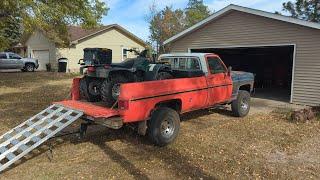 1980 Chevy K20 - First Time Loading Arctic Cat in Bed!