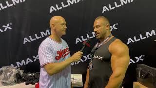 IFBB Pro Matt Kouba 2021 Olympia Expo at the ALLMAX Booth