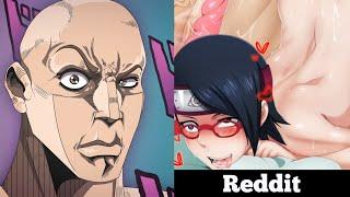 Boruto Female Edition | Anime vs Reddit (the rock reaction meme)