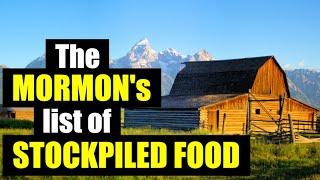 Evaluating the MORMON’s list of STOCKPILED FOOD