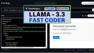 Cerebras Llama-3.3 Coder Generate Apps In LESS THAN 1 SECOND (Super Fast AI Coder!)