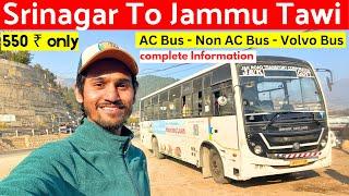 Srinagar To Jammu By Bus JKSRTC  Srinagar To Jammu Tawi Railway Station | Kashmir To Jammu