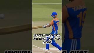 Furious Jaiswal  Ball out of the ground | #india #cricket #gameplay #trending #viralvideo #shorts