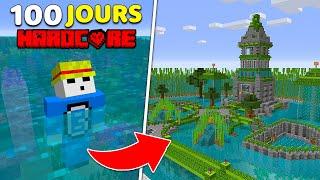 J'ai survécu 100 jours dans UN MONDE OCEAN sur Minecraft Hardcore !