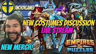 New Costumes Empires and Puzzles New AnchorGamed Merch!