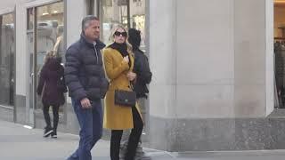 Kitty Spencer and then fiance Michael Lewis take a stroll after having breakfast in NYC