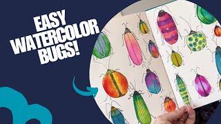 Easy Watercolor Bugs