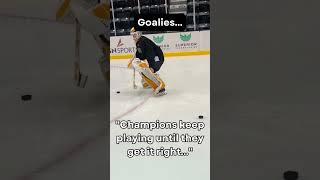 Get it right, then do it again. #hockey #hockeygoalie #goalie #goalietraining