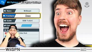 I literally surprised MrBeast with his very own custom Mii Brawler | WiiSPN